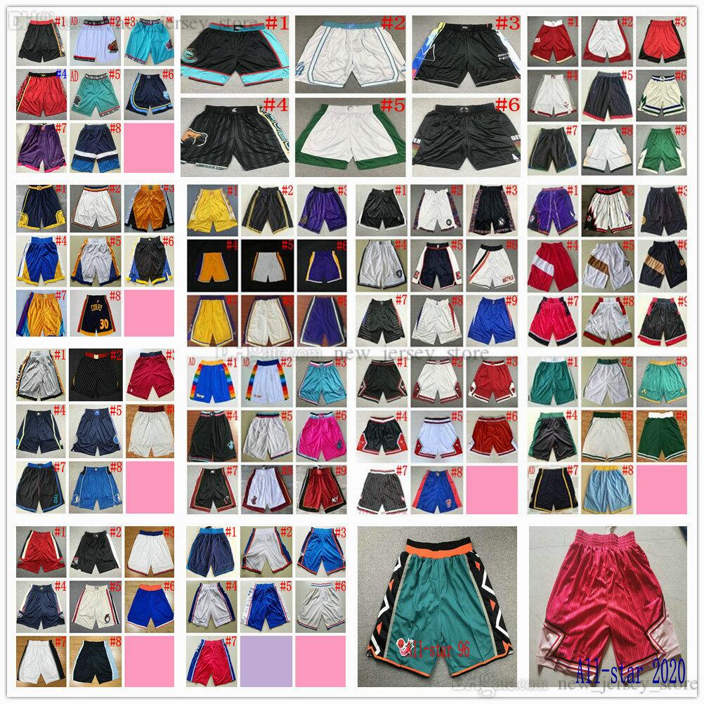 

2021 2022 News Stitched Team Basketball Shorts TOP Quality Sport Drawstring Elastic Waist Blue White Black Red Pink City Man Short