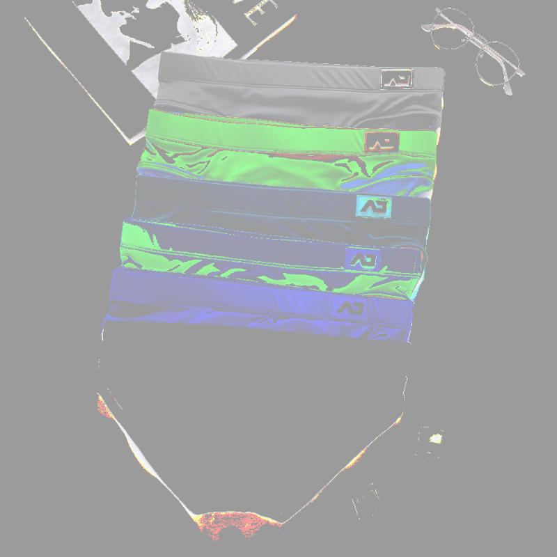 

Underpants Brand Men's Underwear Swimming Pants Stretch Sports Comfortable Antibacterial Breathable Printing Youth Briefs, Black;white