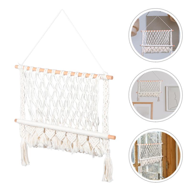 

Tapestries 1pc Indoor Use Wall Tassel Tapestry Rack Knitting Craft Holder