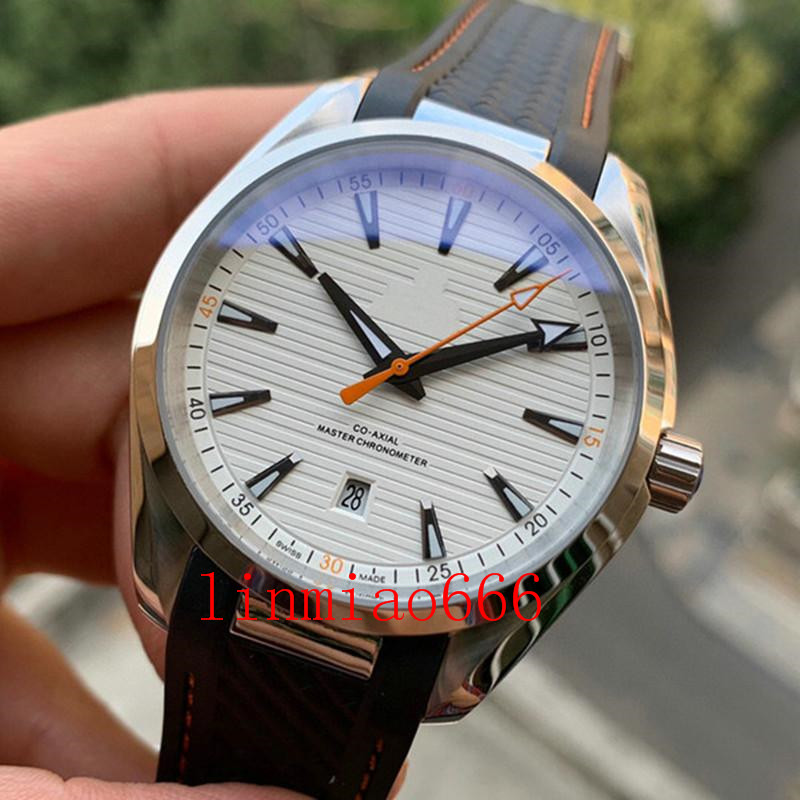 

2021 outdoor high-quality classic fashion couple automatic watch, black rubber strap and gray dial,5 models, Slivery;brown