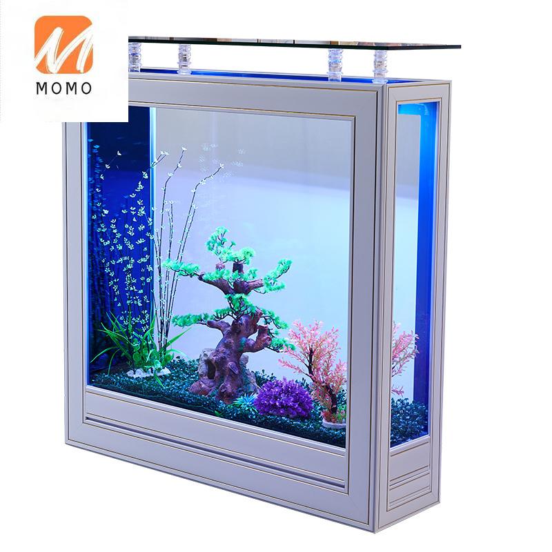 

Aquariums Light Luxury Fish Tank Living Room Home Floor Large Medium Subareas Screens Glass Aquarium Ecological Change Water