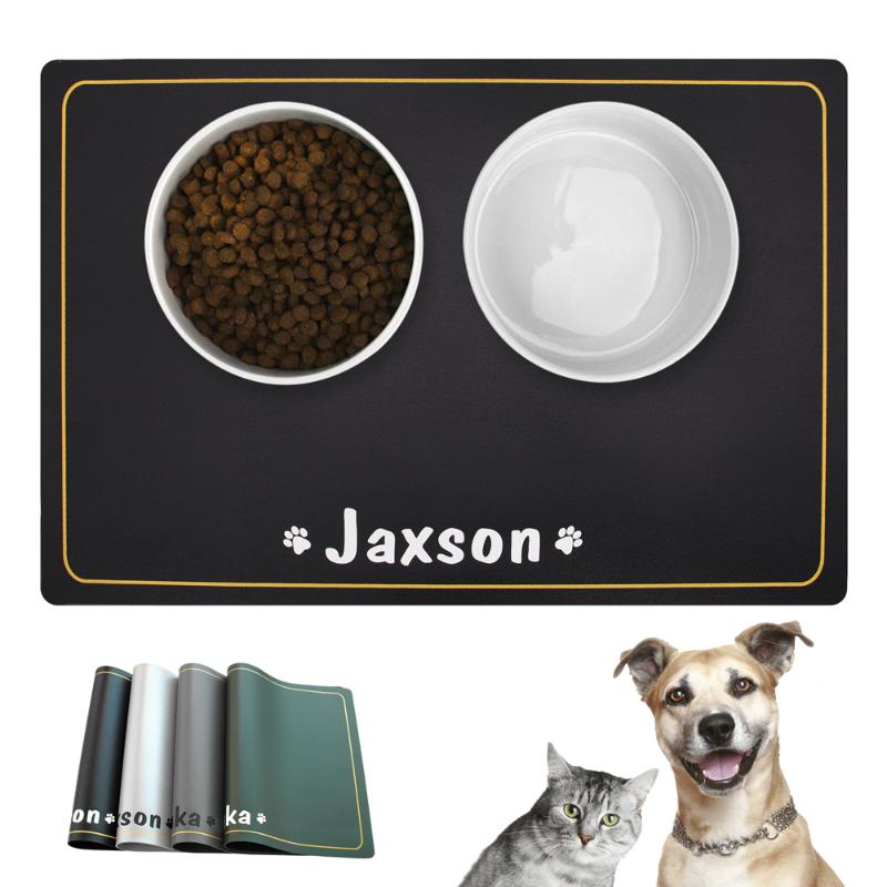 

Kennels & Pens Custom Name Pet Placemat For Puppy Bowl Pad Waterproof Food Drinking Mat Dog Feeding Easy Washing