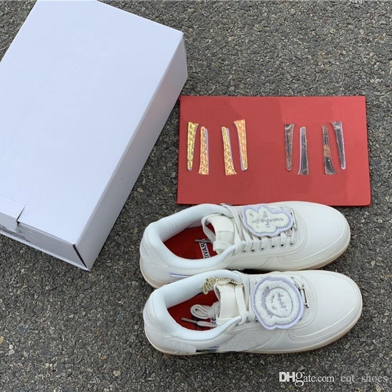 

Forces TRAVIS SCOTTs Shoes Mens Women White Skateboard Shoes 3M reflect Fashion Casual Sneakers