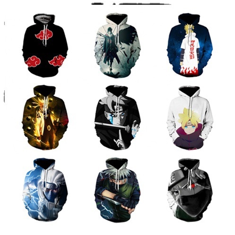 

Naruto Sasuke 3D digital printing Hoodie cartoon loose sweater, Ec-673