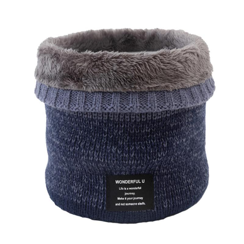 

Scarves 2021 Est Winter Scarf Ring Men Women Plush Warm Mixed Color Mufflers Unisex Adult Outdoor Neck Collar Knit