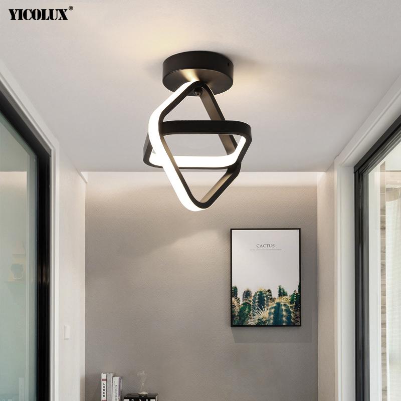

Modern Led Ceiling Lights For Hall Entrance Balcony Round Triangle Square Shape Iron Lighting Drop Plafonnier Luminaria