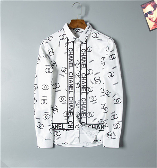 

2021 Designer Men's Formal Single Breasted Shirt Commercial High Quality Fashion Casual Top Lined Women's Print Embroidered Lapel, White;black