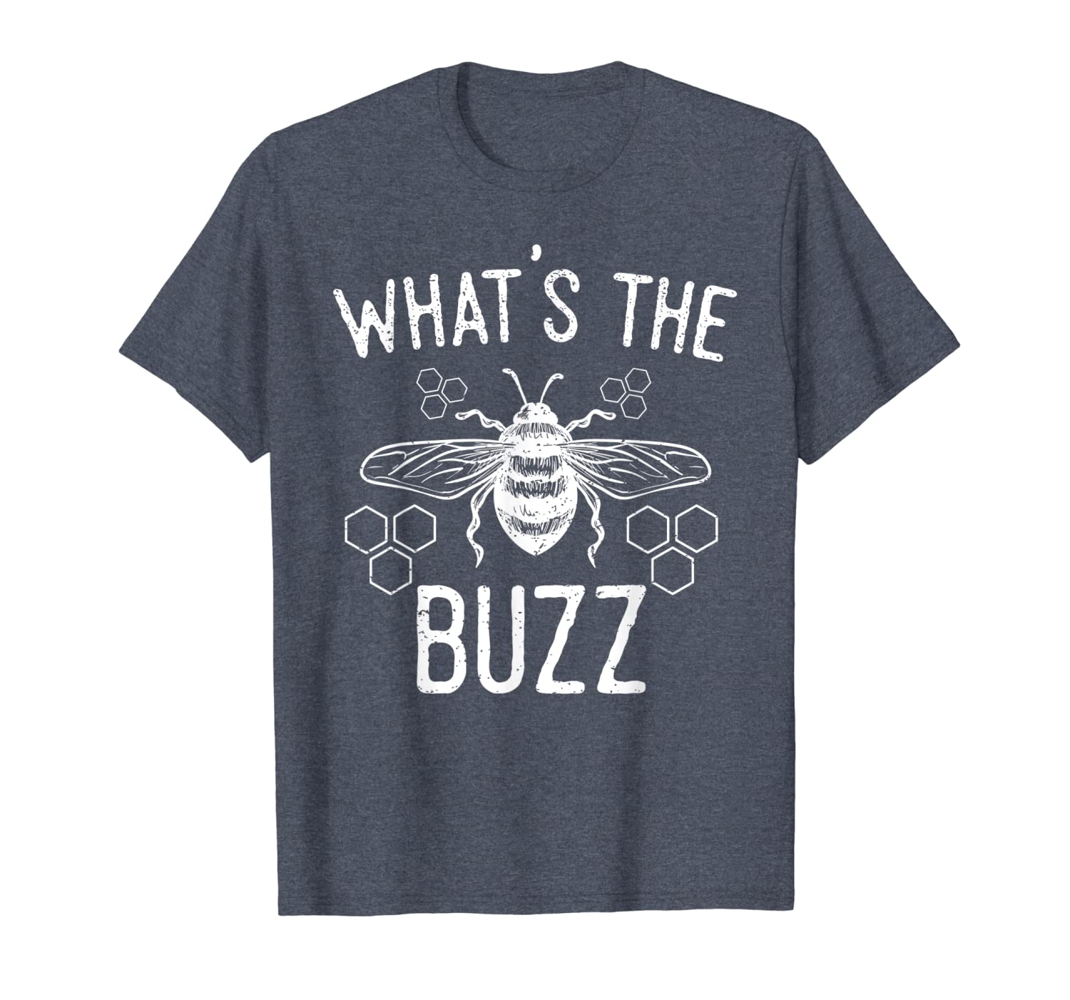 

what's the buzz funny beekeper honeycomb bee t-shirt, White;black
