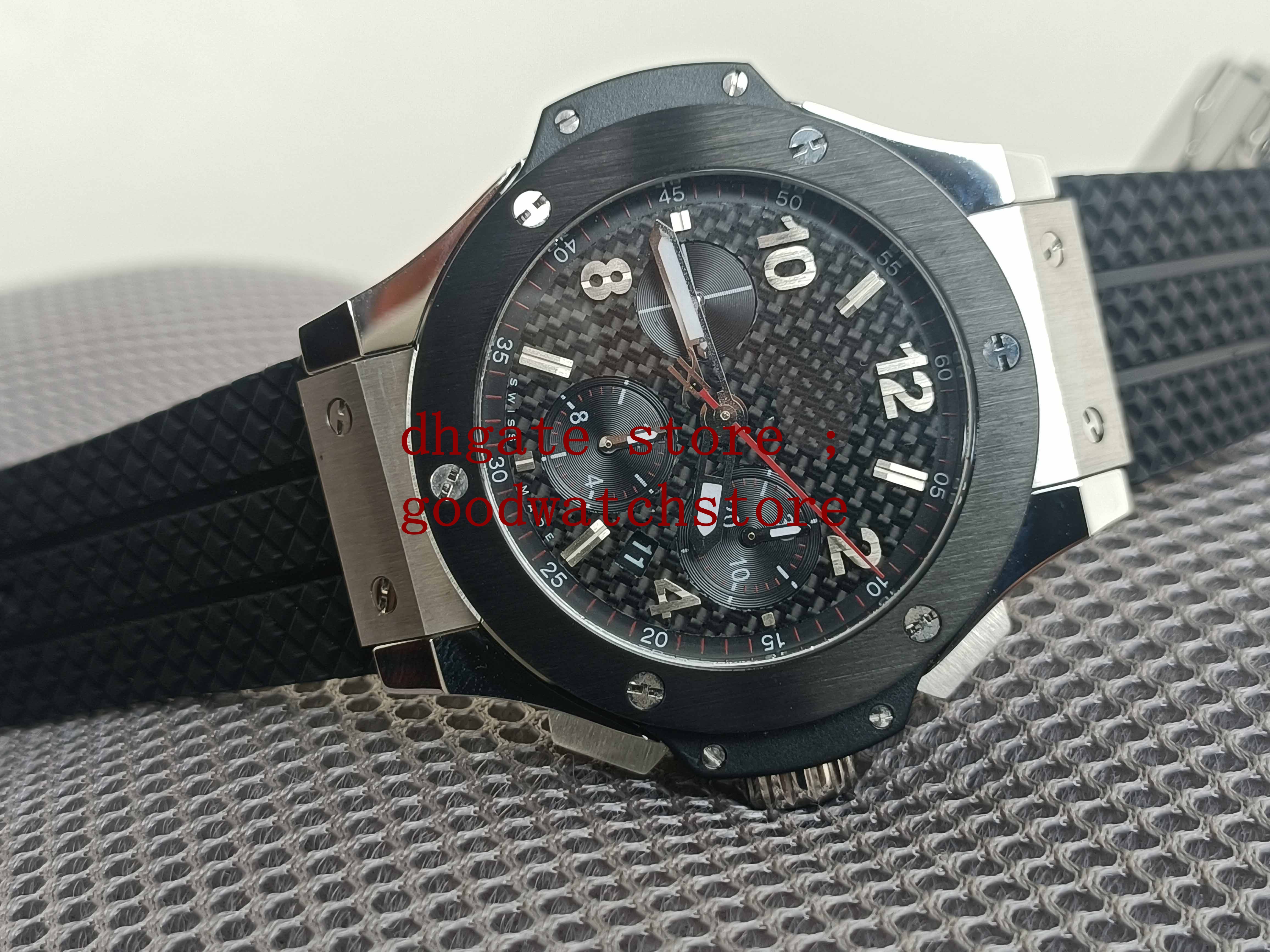 

2021 Black Men's Vintage 44mm luxury Watches Mens Automatic Chronograph Eta 7750 Men Ceramic stainless steel Diving Watch