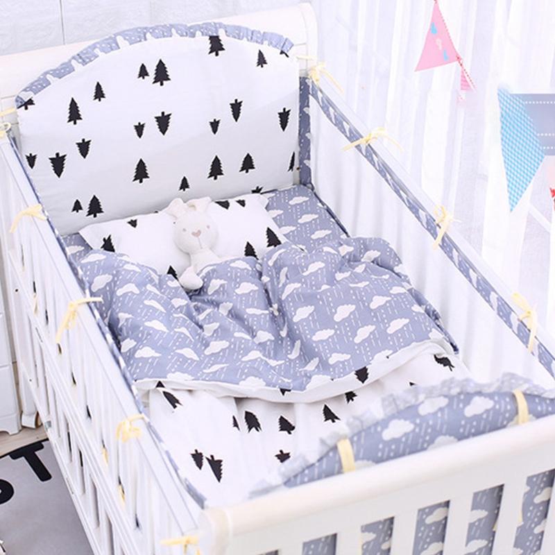 

Bedding Sets Baby Crib Set Toddler Bumper Soft Bed Mattress Cover Elastic Sheet Cartoon Born Room Decoration, Red