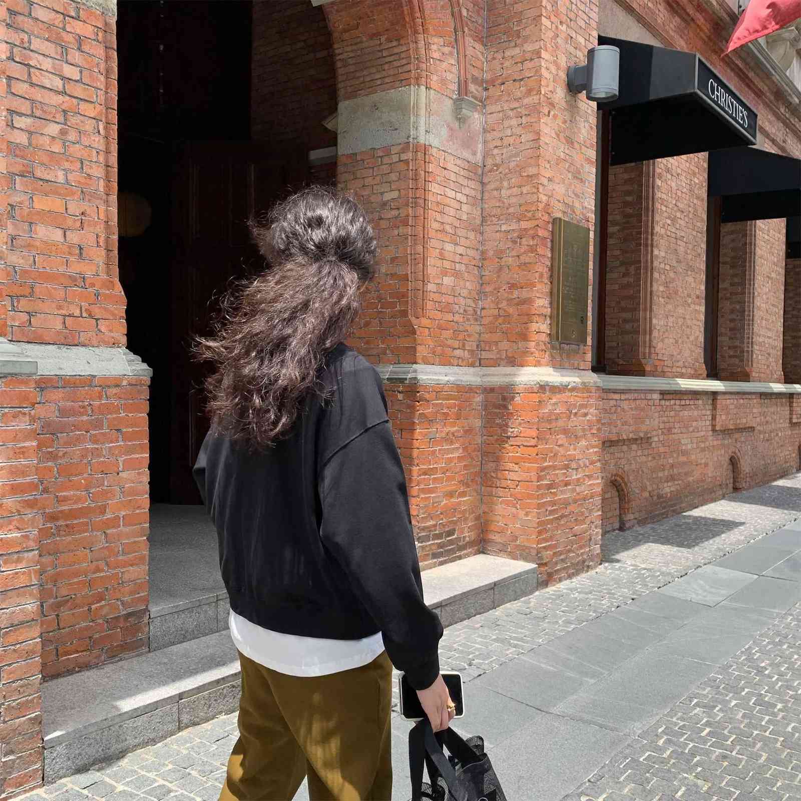 

Fu2021 autumn new college style personalized loose sweater women's lazy style casual round neck solid color top 1123, Gray