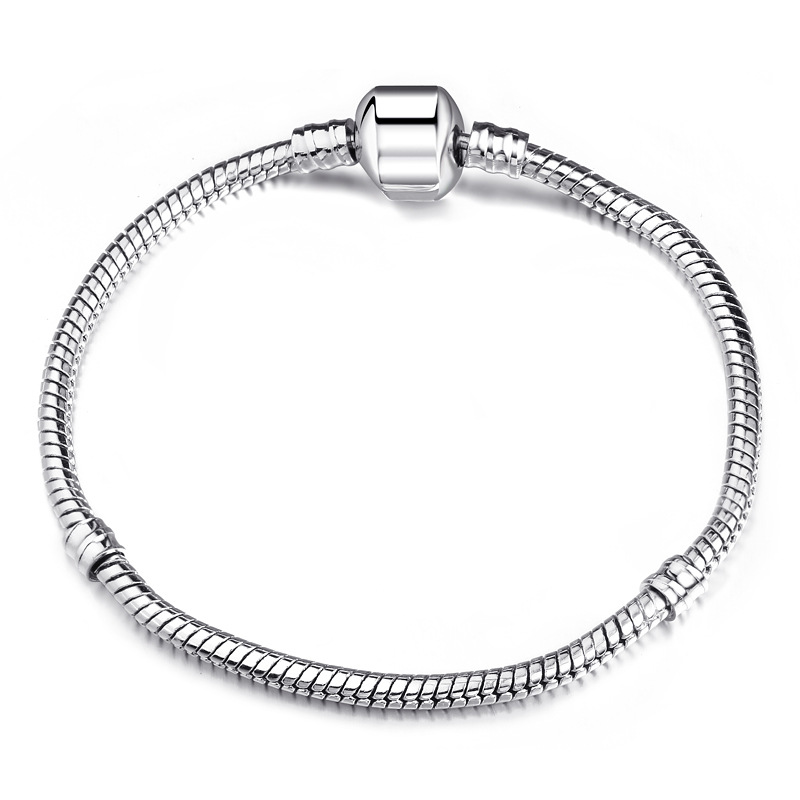 

3mm Snake Chains for Pandora Bracelet Bangle Women DIY Jewelry Accessories 17-21cm