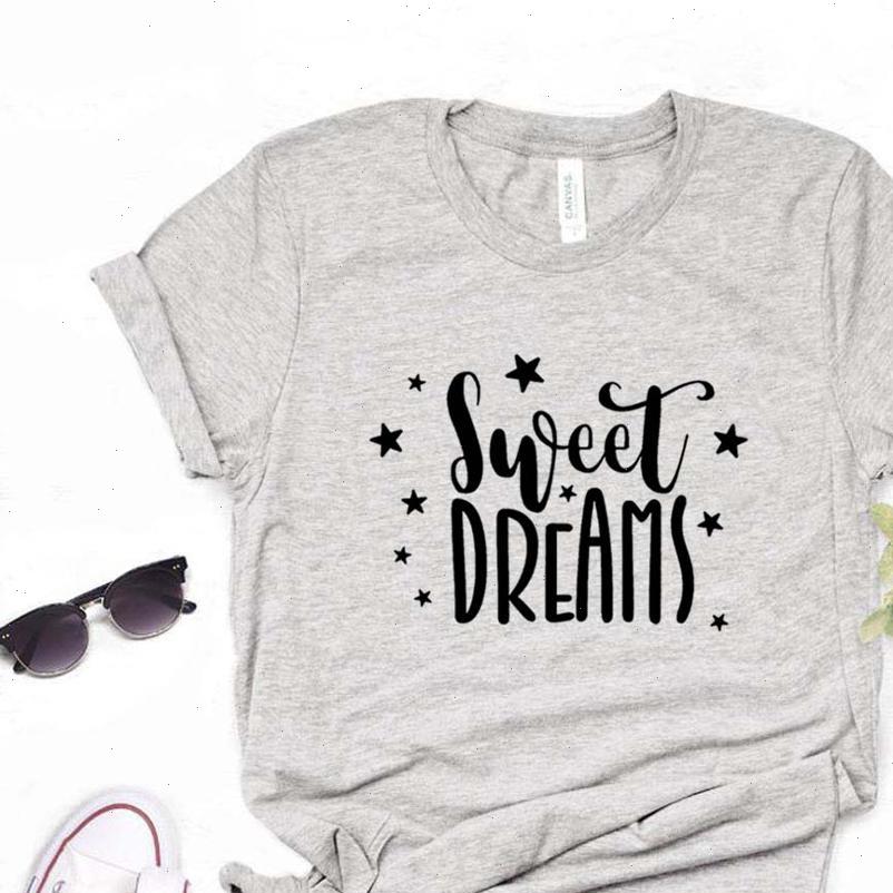 

sweet dreams women t shirt print tshirt cotton casual funny gift for lady yong girl street tee 6 colors, White