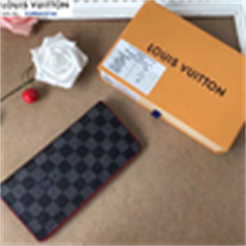 

holders brand designer luxury m53252 wallet red men real leather long wallet chain wallets compact purse clutches evening key card, Red;black