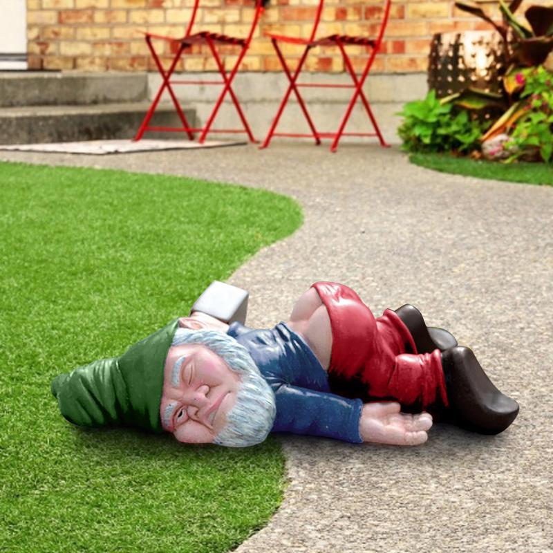 

Garden Decorations Funny Drunk Dwarf Sculptures Creative Sleeping Gnomes Decoration Statue Figurines Miniature Landscape Ornaments