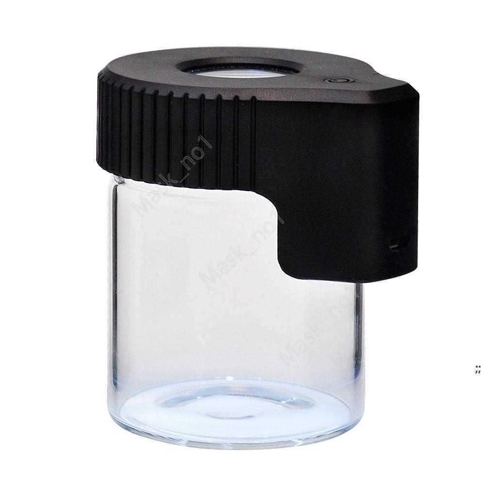 

Led Magnifying Stash Jar Mag Magnify Viewing Container Glass Storage Box USB Rechargeable Light Smell Proof DAM236
