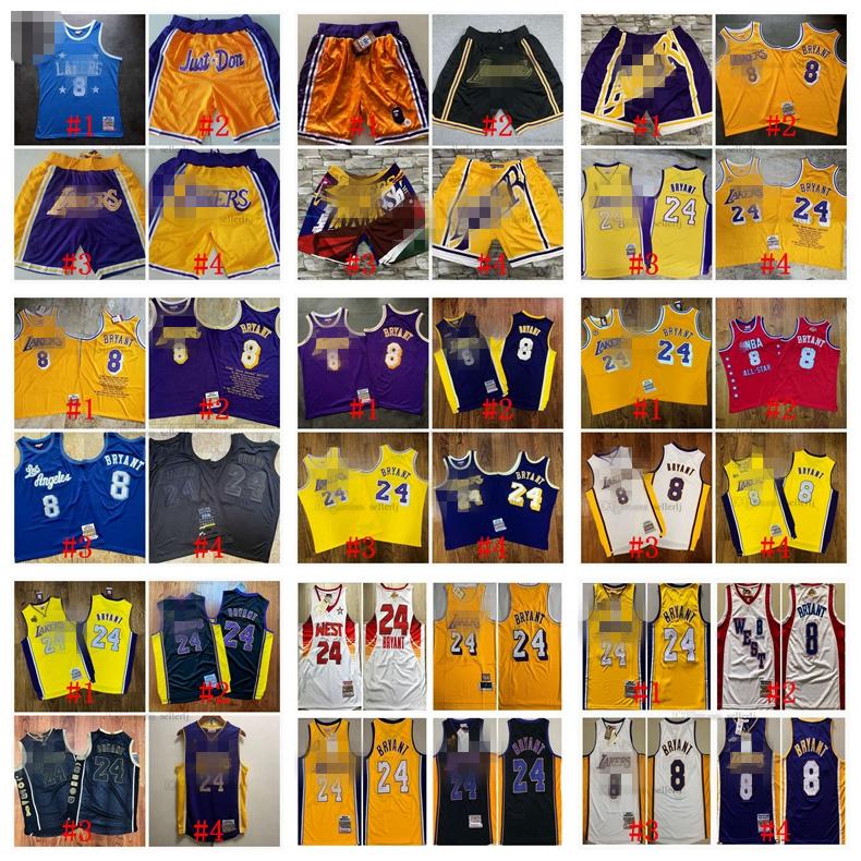 

Men Authentic Mitchell & Ness Los Angeles Lakers Kobe Bryant 60th 8 24 nba Swingman Basketball Jerseys, Black;red