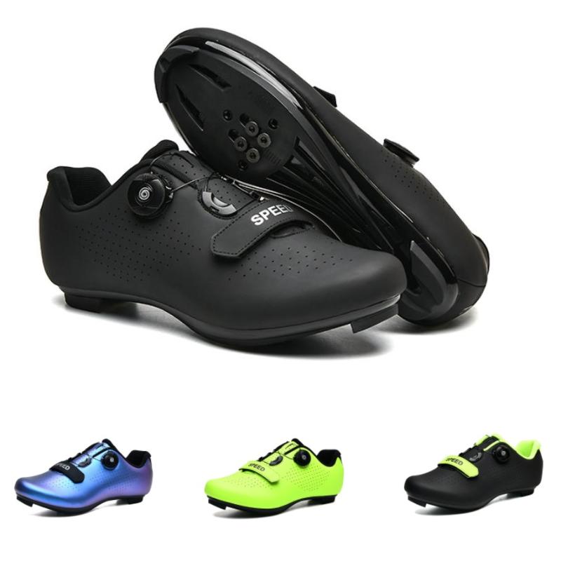 

Cycling Footwear Ultralight Shoes Professional Road Bike Outdoor Breathable Carbon Fiberglass Composite Bottom Lockable Mountain -40, Black
