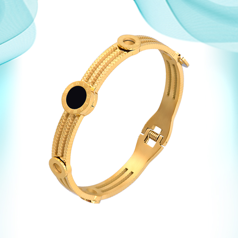 

Daimond Stainless Steel Bangle New Type Stick Black Brick Stone With Creative Fashion Style Hand Accessories Romance Love Bracelets Party Holiday Gifts