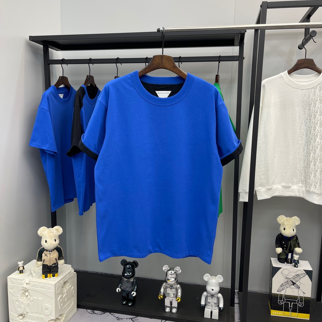 

2021ss spring and summer new high grade cotton printing short sleeve round neck panel T-Shirt Size: m-l-xl-xxl-xxxl Color: black white A515, Blue