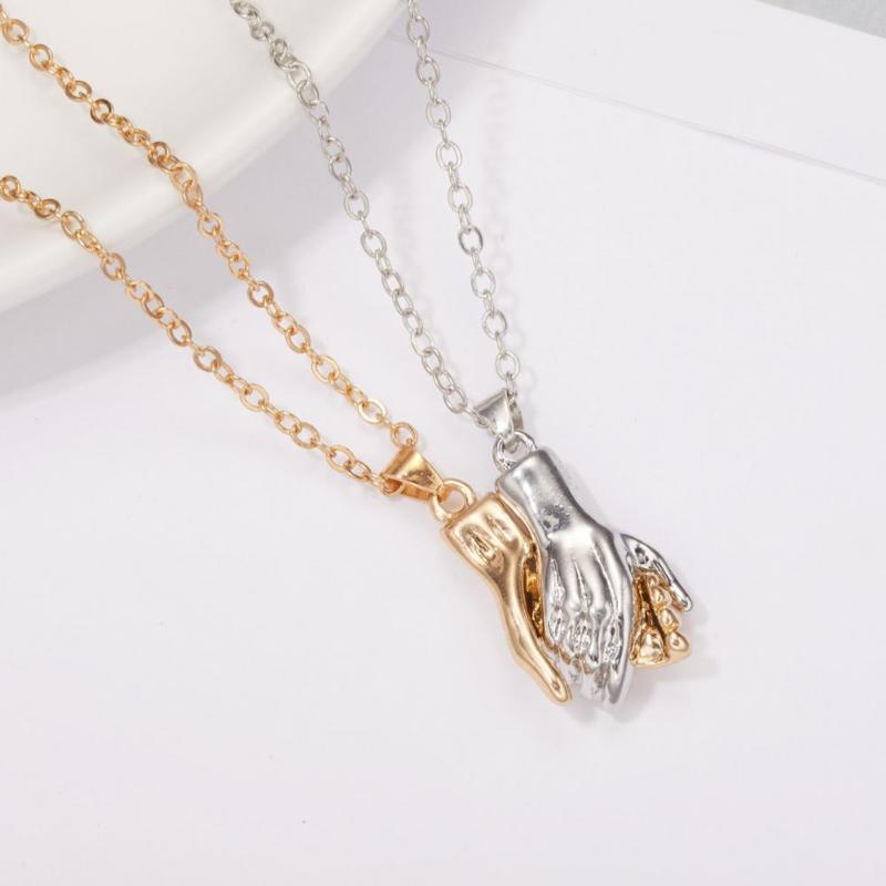 

Chains 2Pcs Magnetic Clavicle Necklace Corrosion Resistant Meaningful Novelty Design Couples For Anniversary