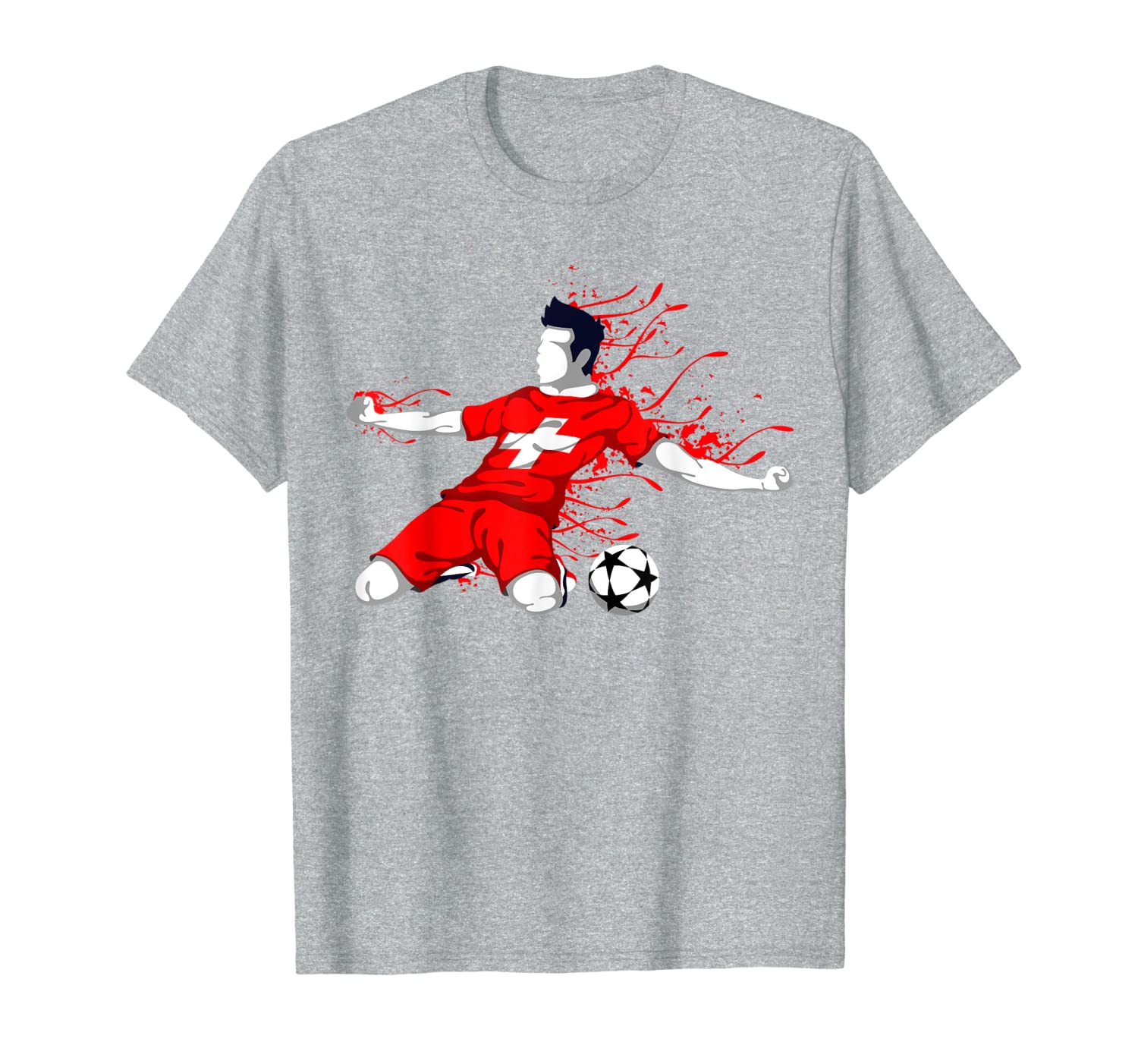 

Switzerland National Soccer Team Jersey Swiss Football Lover T-Shirt, White;black
