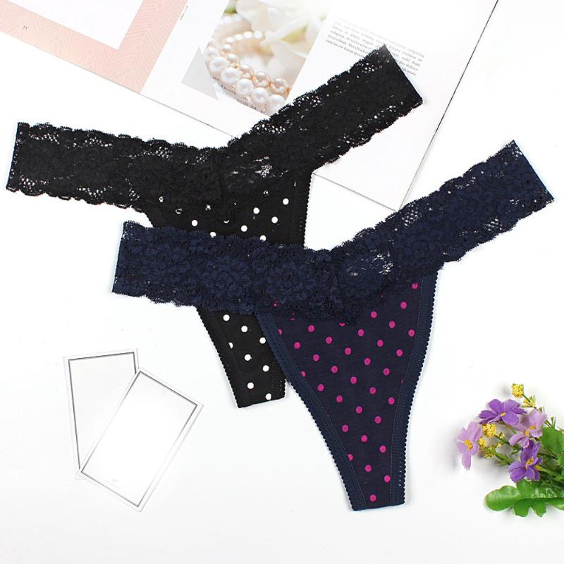 

Women' Panties Sexy Lace Thong Female Underwear For Women Seamless Mini G String Hollow Out Breathable Low Rise Briefs Lingerie, Black