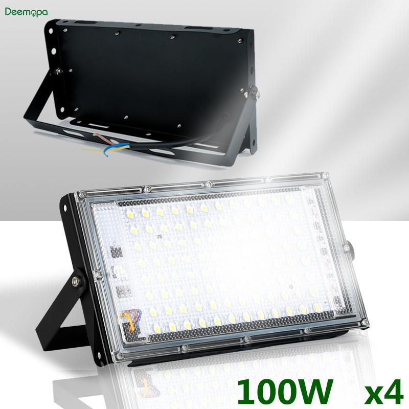 

4pcs/lot Led Flood Light 100W AC 220V 230V 240V Outdoor Floodlight Spotlight IP65 Waterproof Street Lamp Landscape Lighting Floodlights