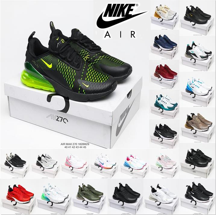 

[With box] Preferential nike Air max 270 Shoe 270s Bruce Teal Triple Black White Medium Olive Navy Punch 27C Photo Blue Running Shoes men sports sneakers size EUR 40-45, I need look other product