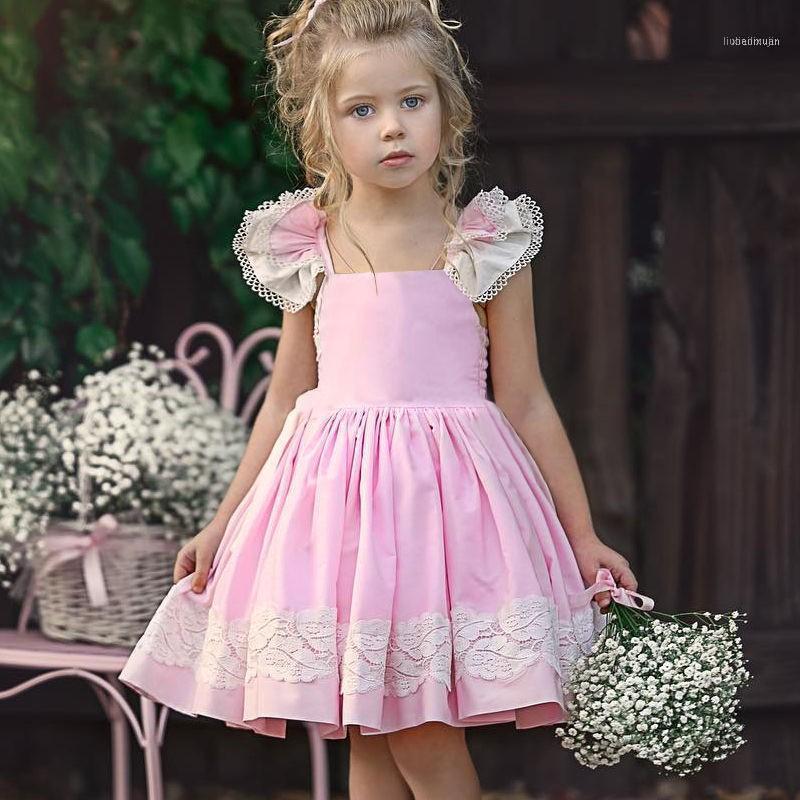 

Girls Dresses Princess Dress Fashion Kids Clothes Europe And The American Baby Girl Children Birthday Dress1, Pink