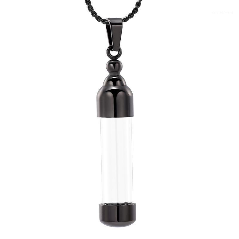 

Chains Cremation Jewelry Glass For Ashes Necklace Urn Pendant Cylinder Keepsake Memorial
