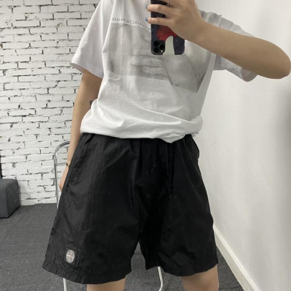 

Compass Nylon 20ss Metal Small Standard Sports and Leisure Summer Beach Five-point Shorts Men, Silver