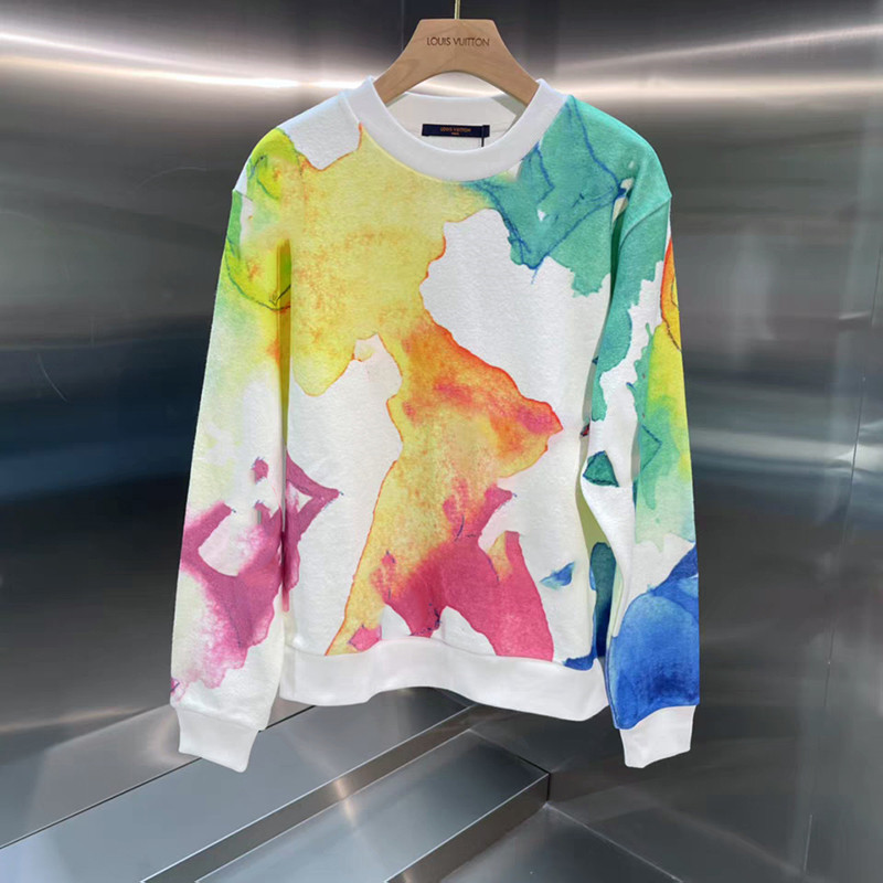

Fall Latest Women Sweaters Fashion Tie Dye Painting Female Sweater Outdoor Street Style Personality Girls Hoodies, As pic