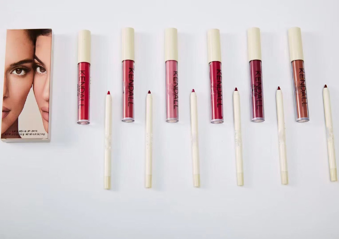 

Makeup lips kit 6 Colors Liquid Lip Gloss Matte Lipgloss and Lip Liner cosmetic