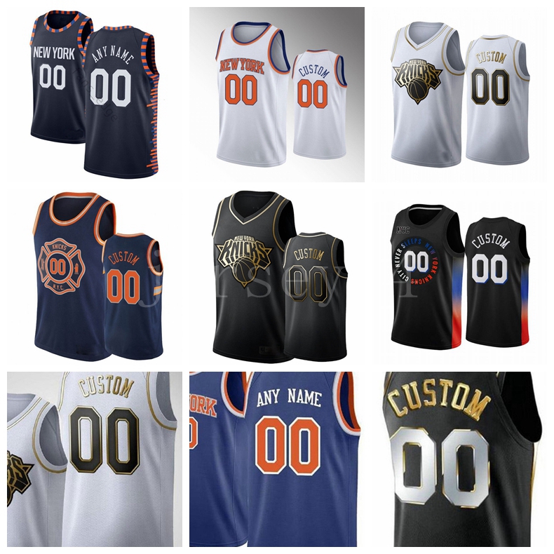 

basketball Jersey Men New York Knicks Julius Randle R.J. Barrett Derrick Rose Elfrid Payton Any player customizes nba Je, Black;red