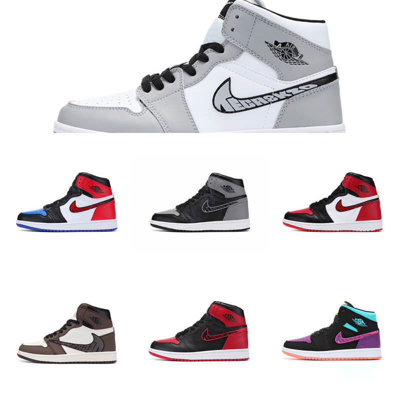 

1s basketball shoes Black Gym Red Bred Toe aj chicago banned Game Royal Fragment Shadow dunk mocha smoke grey court purple gold top universi