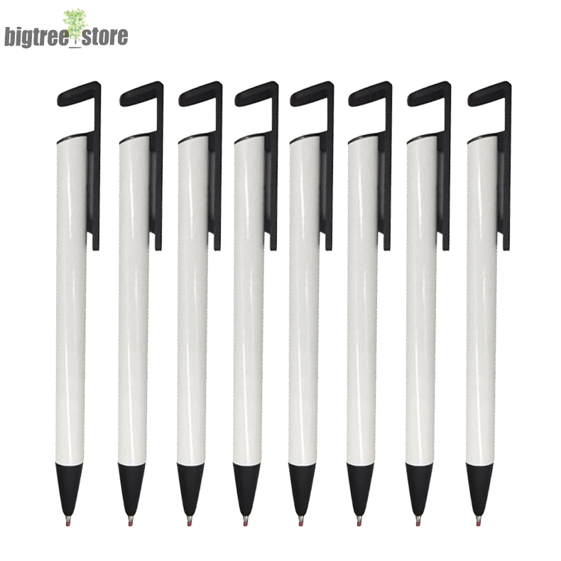 

Sublimation Pens with Shrink Wraps Cartridge DIY Blanks Phone Holders Thermal Heat Transfer White Ballpoint Gel Pen Wholesale Unique Gifts for Students