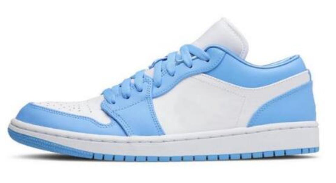 

Men's Women's Fashion University Blue Black Red 1S Sports Shoes Men Women Classic Low-Tip Leather Casual Shoe Boots, Color 28