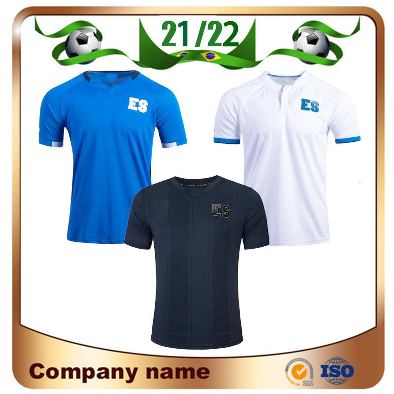 

2021 El Salvador Gold Cup Soccer Jersey 21/22 Home Blue Away White National TeamSoccer Shirt Short Sleeve Customized Football Uniform