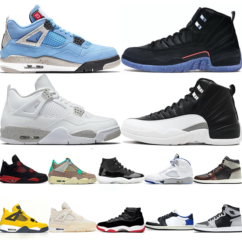 

White Oreo 4 4s Basketball Shoes Taupe Haze Bred Playoffs Utility British Khaki Lightning Retro 11 11s Men Trainer 1 1s Sneakers, Raging bull