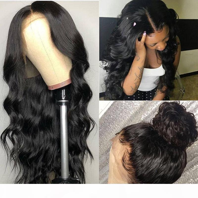 

150%180% Density Pre Plucked 360 Lace Body Wave Human Hair Wigs With Baby Hair Peruvian Virgin Hair Body Wave Glueless Lace Wig, Black;brown
