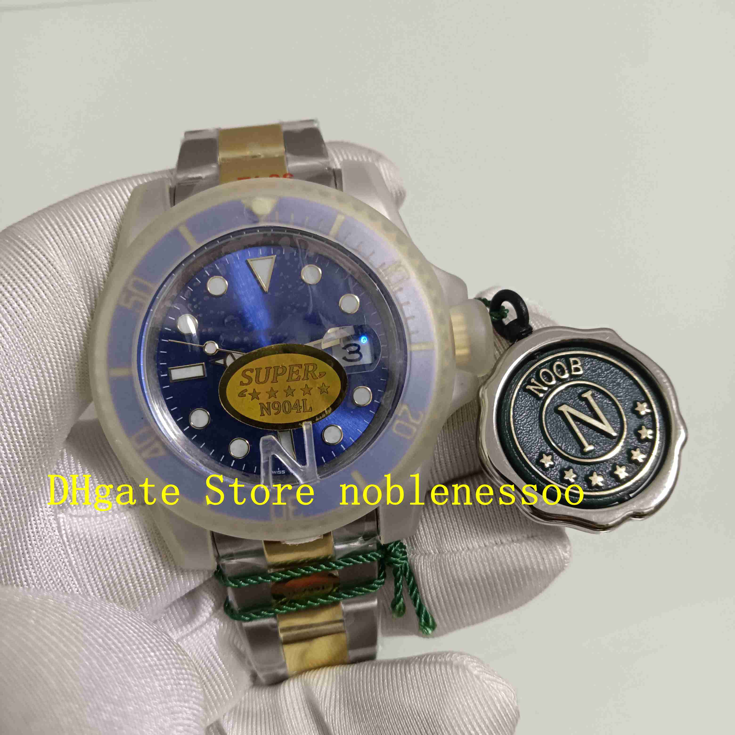 

2 Color And Gift Box N Factory 126613 Watch 904L Steel Men 41mm Blue Dial Black Ceramic Yellow Gold 126613LB 126613LN Diving NoobF Eta Cal.2813 Automatic Watches, 02