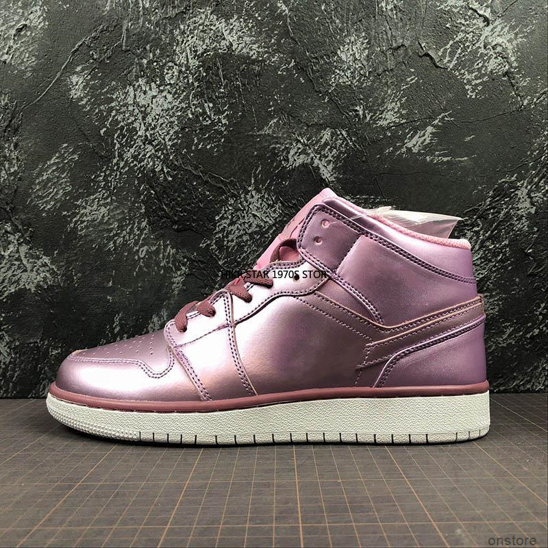 

Womens Jumpman 1 Basketball Shoes 1s Mid OG Women SE GS Pink Rise Chaussures Trainers Designer Sneakers Sports Shoe, #1