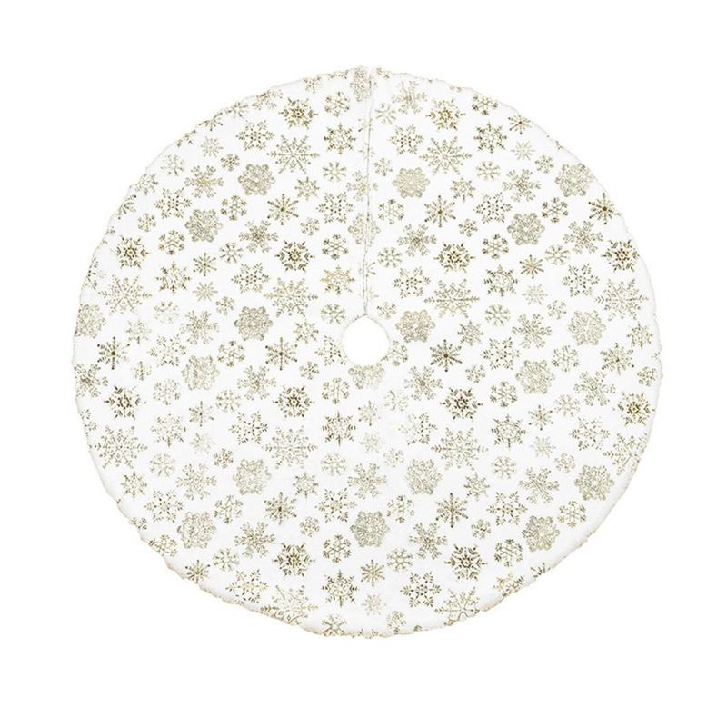 

Christmas Decorations 90/120cm Tree Skirt Flower Lattice Ornaments With Round Balls Holiday Products