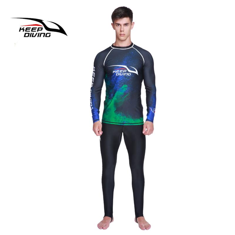 

Product UPF 50+ UV Protection Leather Jacket Men's Quick-drying Long-sleeved Wetsuit Sunscreen Swimming Surfing Suit One-Piece Suits