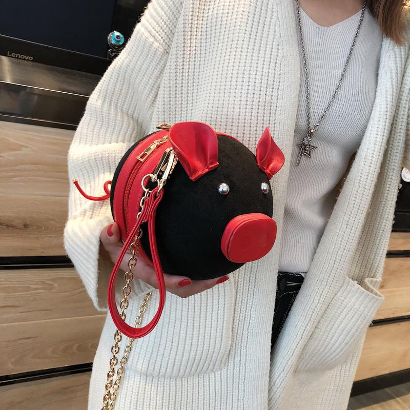 

Fashion Cute Little Bag Female Korean Version Hand Held Suede One Shoulder Messenger Small Round Chain Versatile Waist Bags