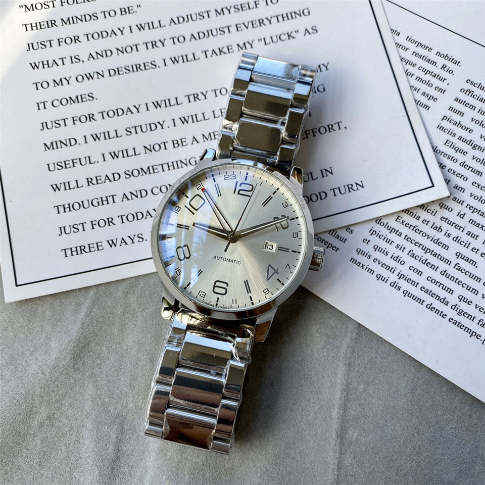 

Timewalker Mens Watches Mechanical Automatic Movement Watch for Men 41mm Stainless Steel Case Auto Date Wristwatch Lifestyle Waterproof Analog Montre De Luxe