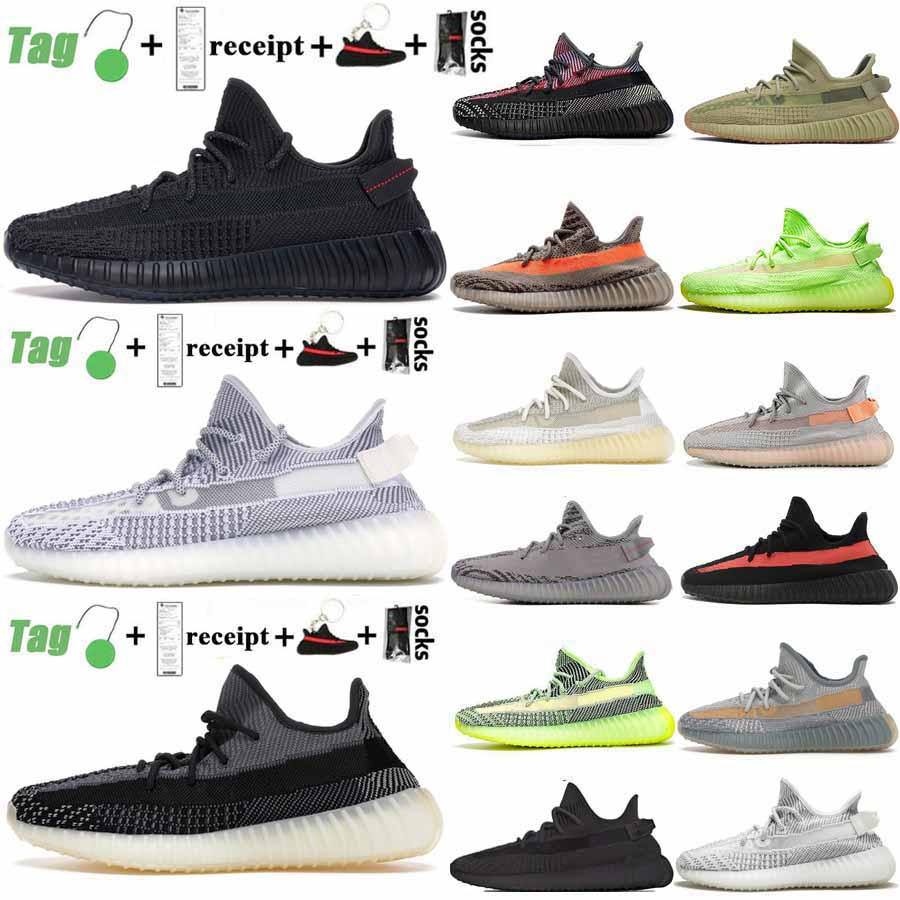 

2022 TOP Quality Kanye Men Women Running Shoes West Ash Stone Blue Carbon Yecheil Yeezreel Lundmark Static Reflective Zebra Designer Mens airs Trainers, Bubble wrap packaging