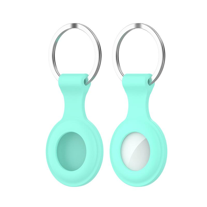 

2021 fashion Silicone Protective Case Keychain Cover for Airtags Airtag Air Tags Locator Tracker Anti-lost Device Protector Sleeve Anti fall scratch, White