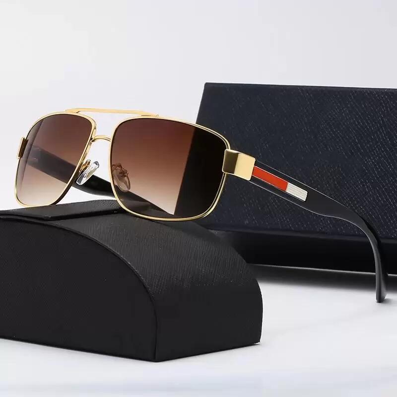 

Designer Square Sunglasses Men Women Vintage Shades Driving Polarized Sunglass Male Sun Glasses Fashion Metal Plank Sunglas Eyewear